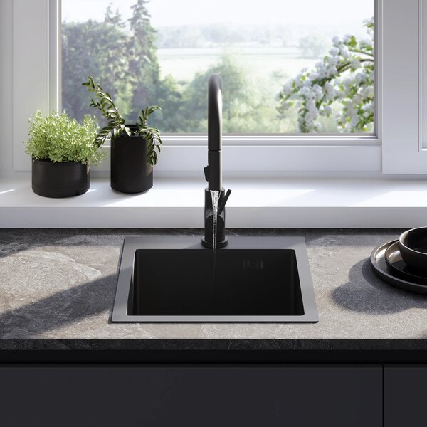 Lavello in acciaio Leo 40 Black