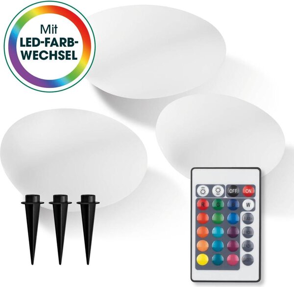 Lampada solare LED EASYmaxx con telecomando - 3 luci bianche fredde Alimentazione solare
