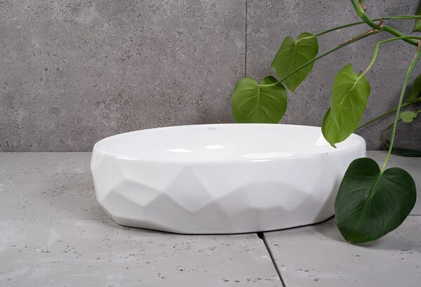 Lavabo da appoggio in ceramica REA Maya