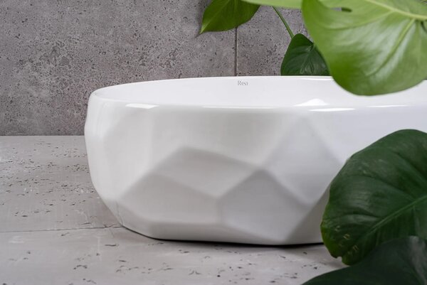 Lavabo da appoggio in ceramica REA Maya