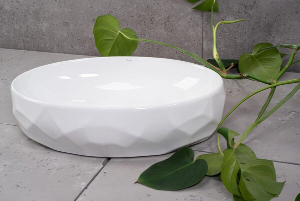 Lavabo da appoggio in ceramica REA Maya