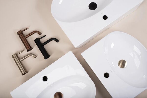 Lavabo da appoggio in ceramica REA Kim 52
