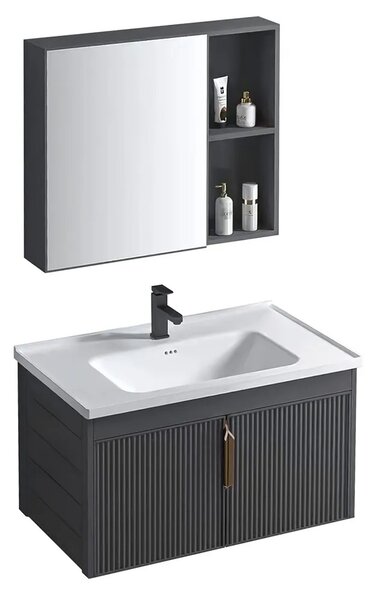 Set di mobili da bagno con lavabo Astor 60cm Grey
