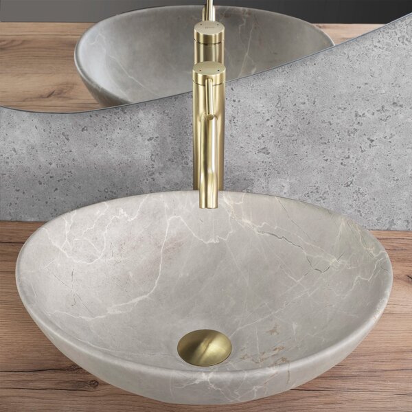 Lavabo da appoggio Rea Sofia Beige Matt