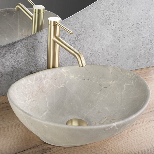 Lavabo da appoggio Rea Sofia Beige Matt