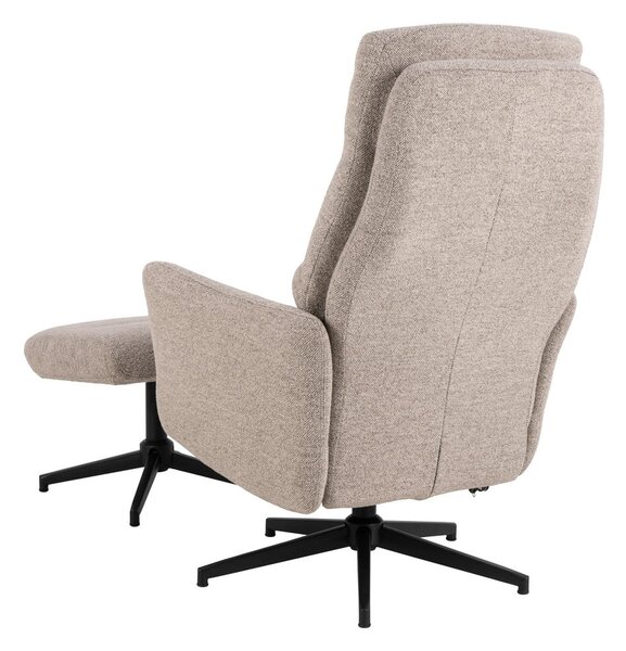 Poltrona relax beige in tessuto bouclé London - Actona