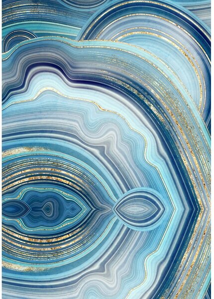 Set di tappetini per il bagno blu 2 pz 60x100 cm – Foutastic
