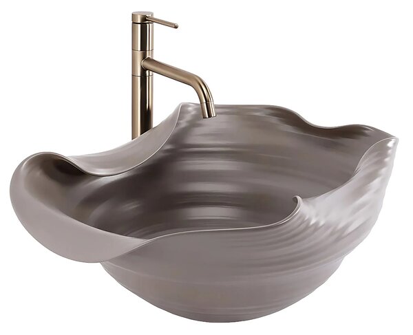 Lavabo da appoggio in ceramica REA HM-66TB Handmade ART