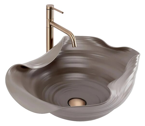 Lavabo da appoggio in ceramica REA HM-66TB Handmade ART