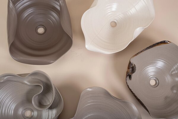 Lavabo da appoggio in ceramica REA HM-66TB Handmade ART