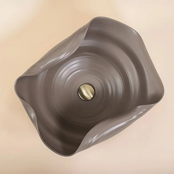 Lavabo da appoggio in ceramica REA HM-66TB Handmade ART