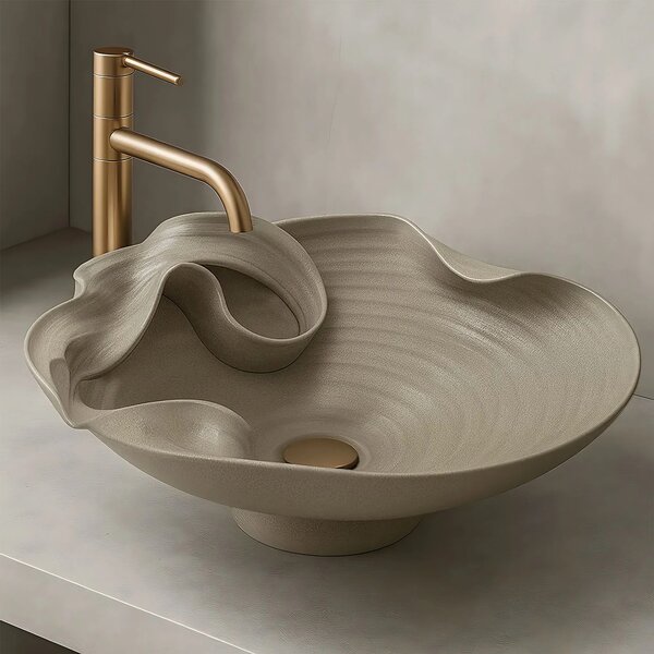 Lavabo da appoggio in ceramica REA HM-12 Handmade ART