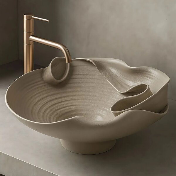 Lavabo da appoggio in ceramica REA HM-12 Handmade ART