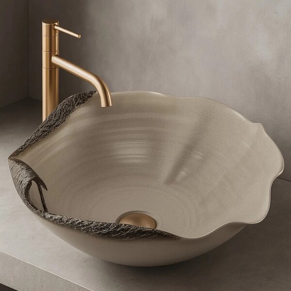 Lavabo da appoggio in ceramica REA HM-22 Handmade ART