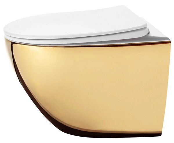 Vaso WC sospeso Rea Carlo Mini Tornado NF WHITE GOLD