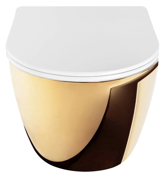 Vaso WC sospeso Rea Carlo Mini Tornado NF WHITE GOLD