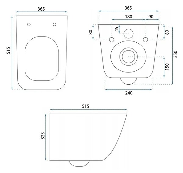 Vaso WC Rea Dexter Tornado