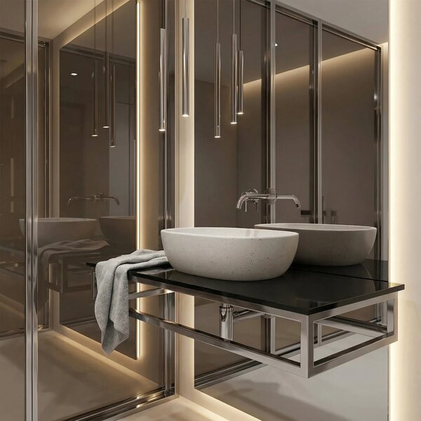 Lavabo da appoggio Rea Amelia Sandy