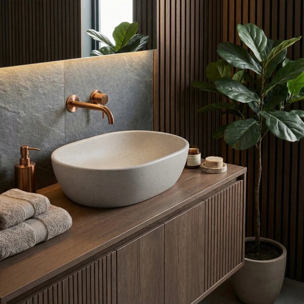 Lavabo da appoggio Rea Amelia Sandy