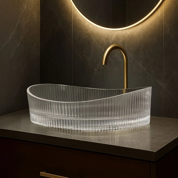 Lavabo da appoggio Rea Harper Transparent