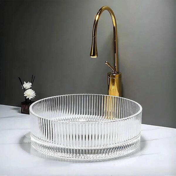 Lavabo da appoggio Rea Ingrid 35 Transparent
