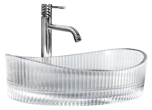 Lavabo da appoggio Rea Harper Transparent