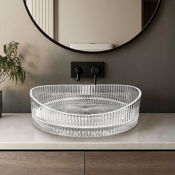 Lavabo da appoggio Rea Harper Transparent