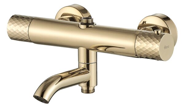 Set Doccia da incasso con Termostatato Lungo Diamond Gold