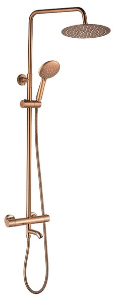 Set Doccia da incasso con Termostatato Lungo Diamond Copper