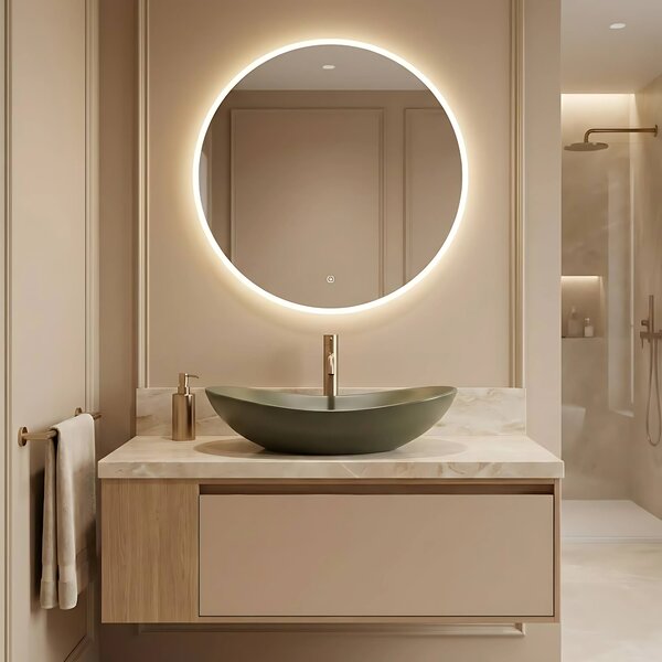 Lavabo da appoggio Rea Royal Olive Matt
