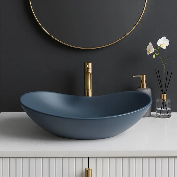 Lavabo da appoggio Rea Royal Blueberry Matt
