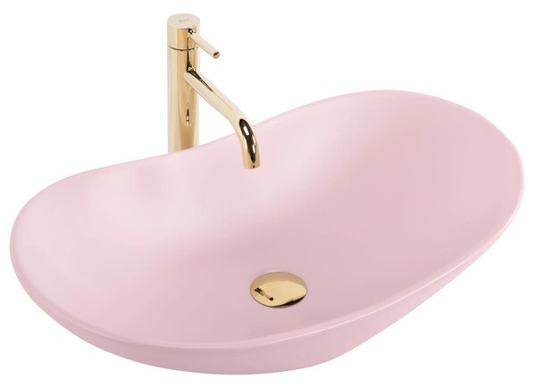 Lavabo da appoggio Rea Royal Powder Pink Matt