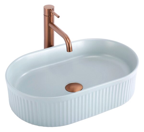Lavabo da appoggio Rea Vanda Baby Blue Matt