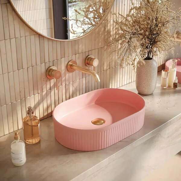 Lavabo da appoggio Rea Vanda Bubble Gum Matt