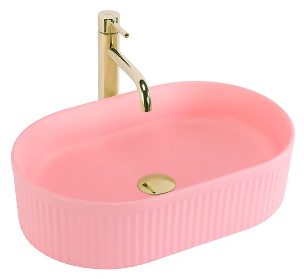 Lavabo da appoggio Rea Vanda Bubble Gum Matt