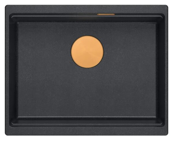 Lavello in granito Logan 100 Black Metallic