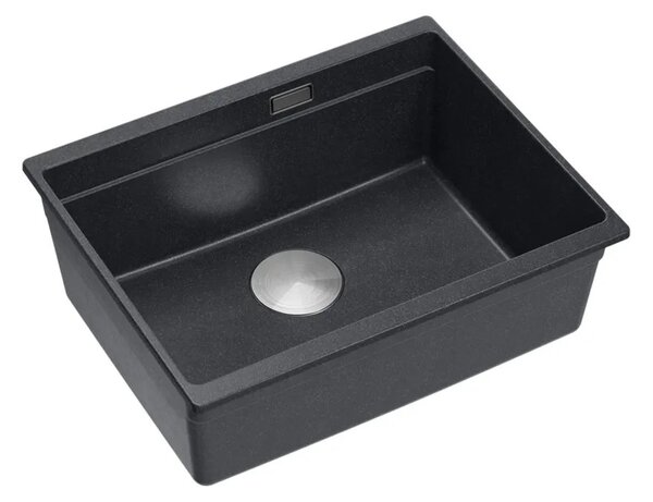 Lavello in granito Logan 100 Black Metallic