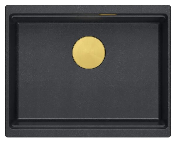 Lavello in granito Logan 100 Black Metallic