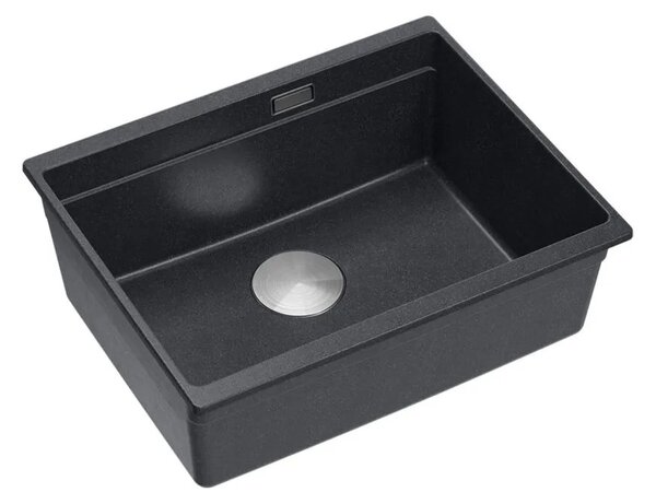 Lavello in granito Logan 100 Black Metallic
