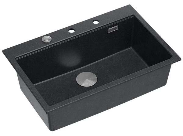 Lavello in granito MARC 110 WORKSTATION Black Metallic