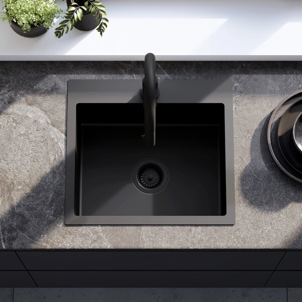 Lavello in acciaio Leo 50 Black