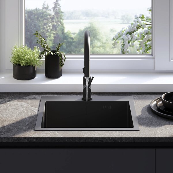 Lavello in acciaio Leo 50 Black