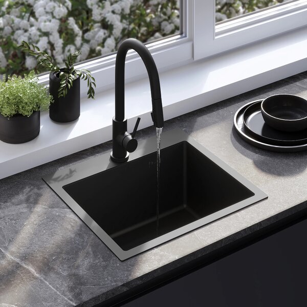 Lavello in acciaio Leo 50 Black