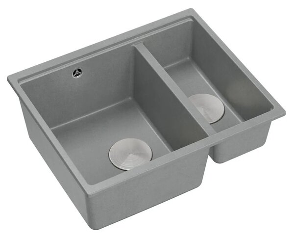 Lavello in granito Logan 150 Grey Metallic