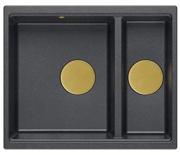 Lavello in granito Logan 150 Black Metallic
