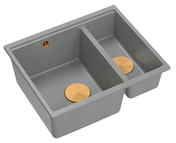 Lavello in granito Logan 150 Grey Metallic