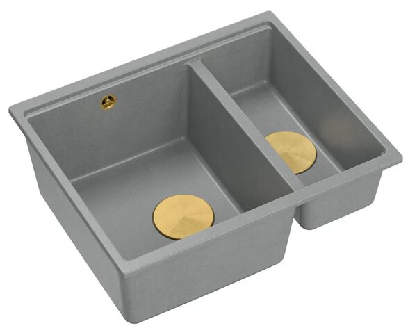 Lavello in granito Logan 150 Grey Metallic
