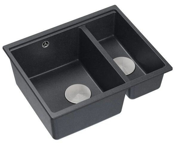 Lavello in granito Logan 150 Black Metallic