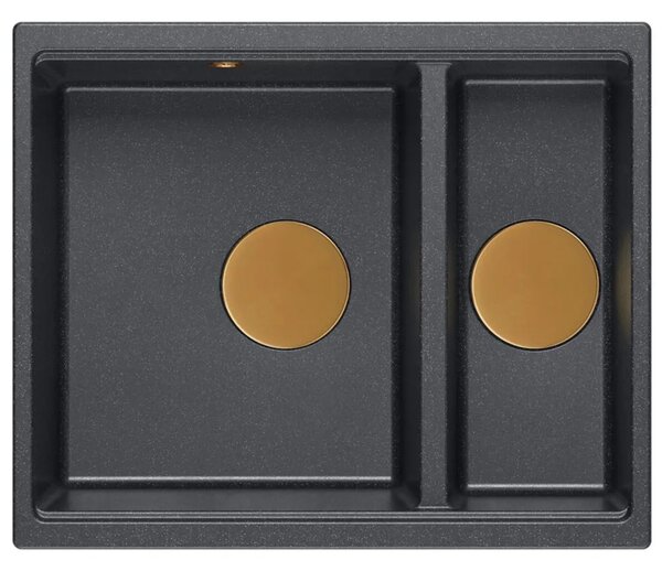 Lavello in granito Logan 150 Black Metallic