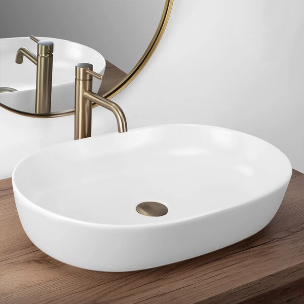 Lavabo da appoggio Rea CLEO 61 WHITE MATT